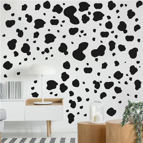 184 Pieces Cow Print Stickers Adhesive Cow Stickers Cow Print Vinyl Wall Art - Picture 5 of 6